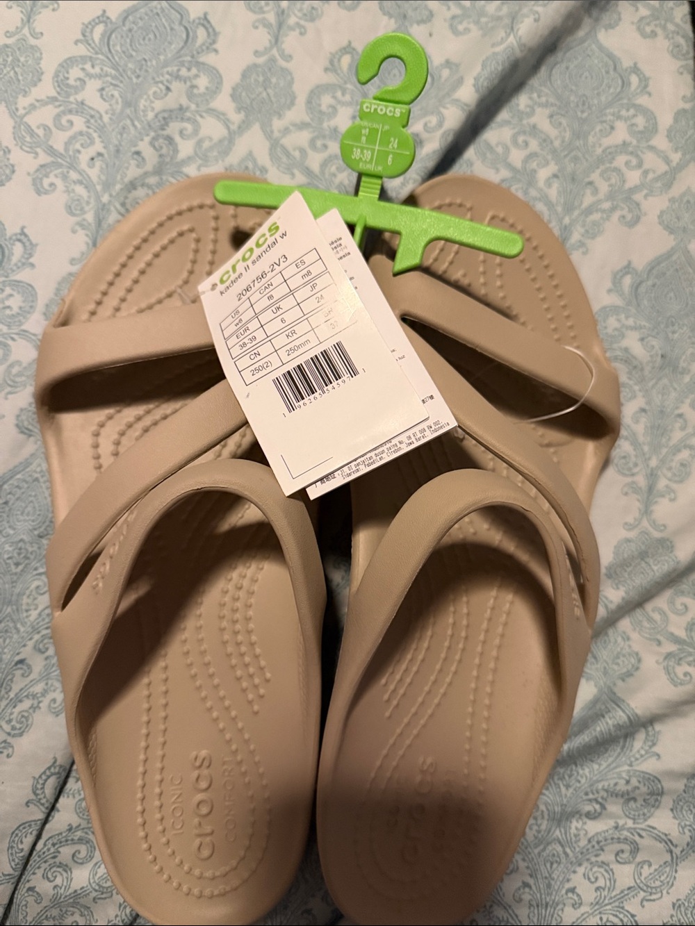 CROCS Kids' Neutral Beige Slip-On Sandals